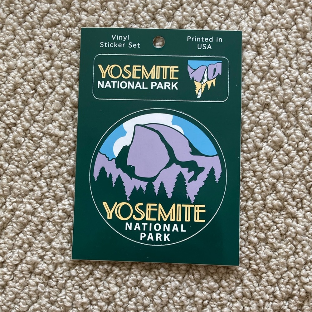 Yosemite National Park Vinyl Sticker Set Large Graphic Parks Project Set Green